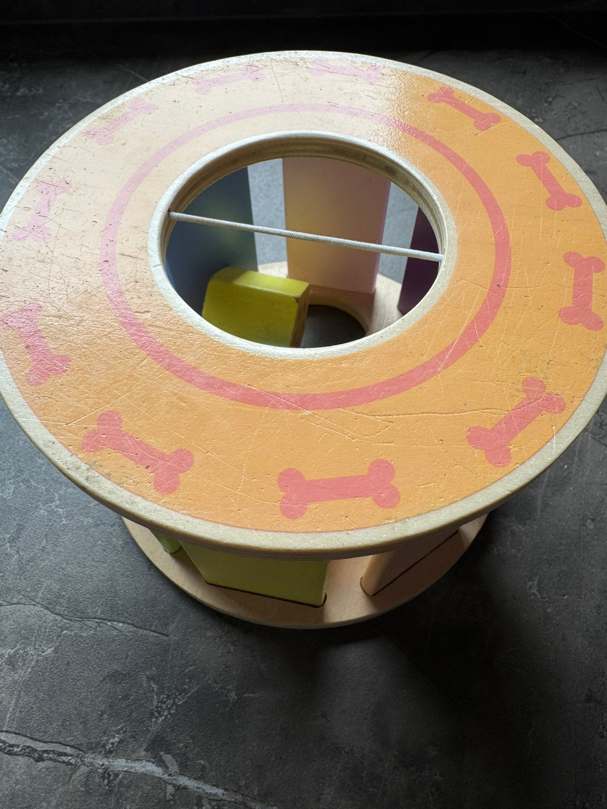 Coffre à jouets en bois avec cubes, Enfants & Bébés, Enlèvement ou Envoi, Utilisé, Autres types