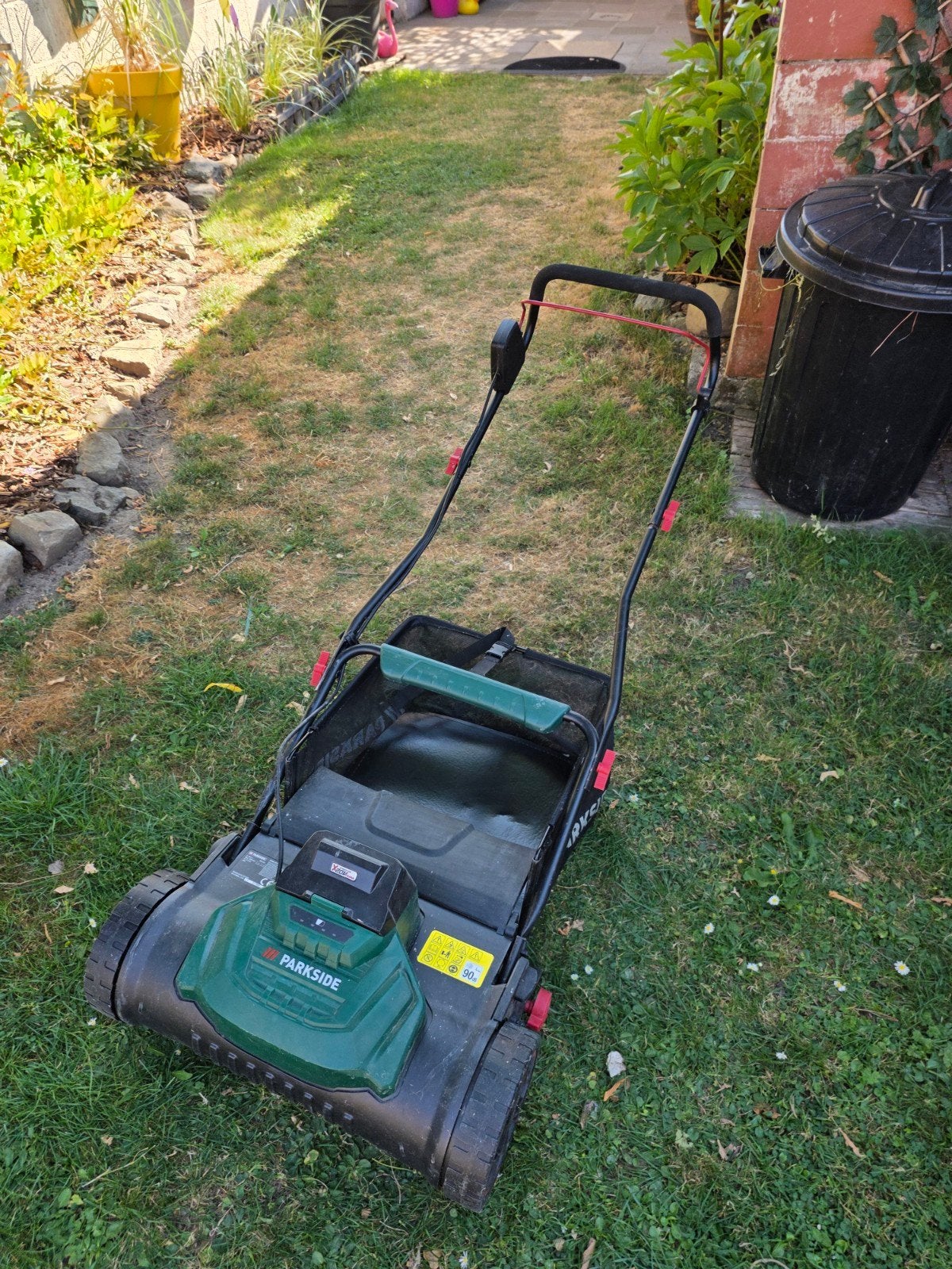 Parkside draadloze grasmaaier, Ophalen, Accu-grasmaaier, 30 t/m 39 cm, Mulchfunctie