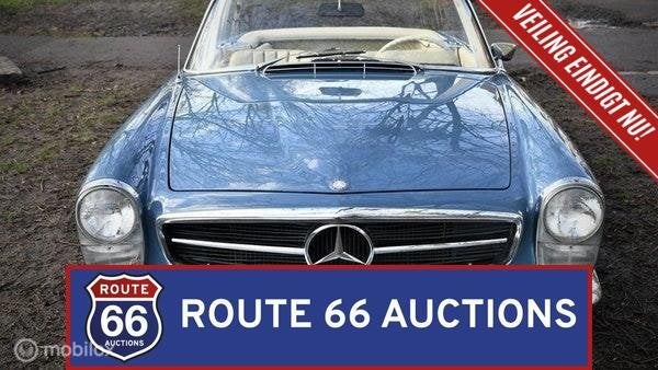 Mercedes-Benz 280 SL Pagode | 1968 | Route 66 Auctions, Auto's, Zwart, Mercedes-Benz, Bedrijf, Handgeschakeld