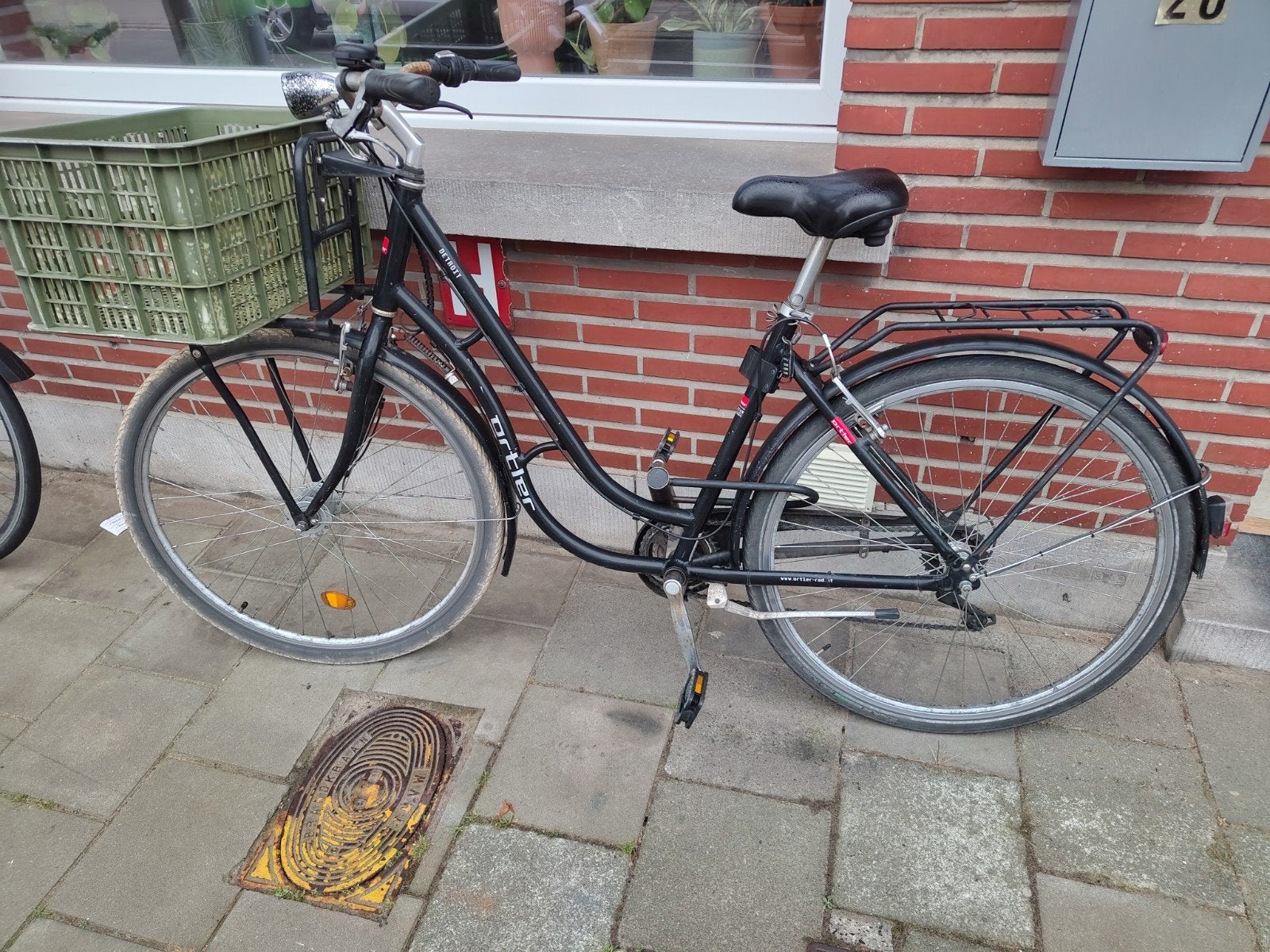 Ortlieb Omafiets met bak (Basil), Fietsen en Brommers, Ophalen, Gebruikt, Velgrem, Handrem