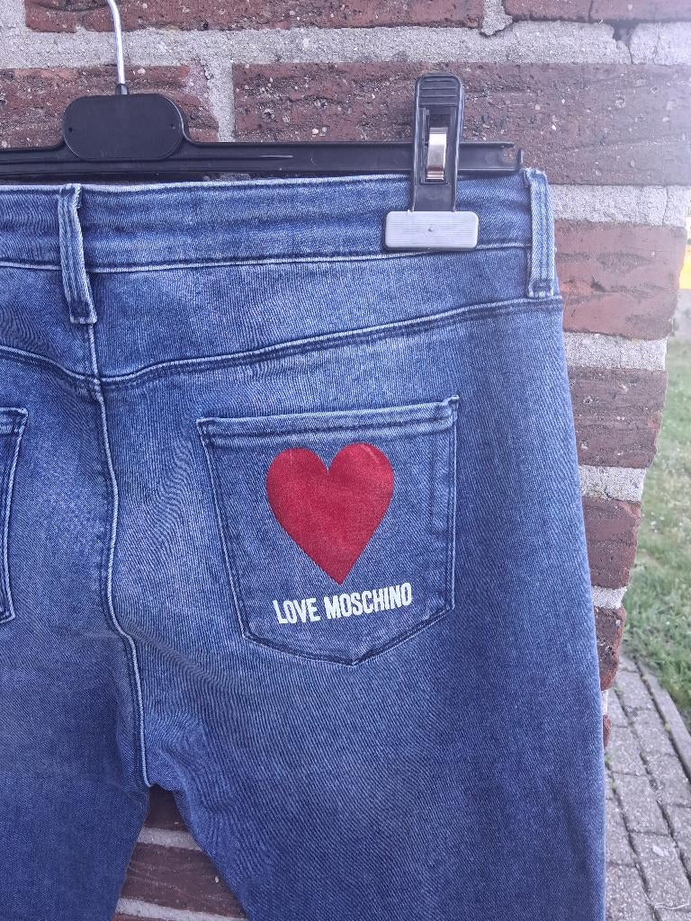 Dames jeans broek Love Moschino Mt32, Maat 38/40 (M), Love Moschino, Blauw, Nieuw