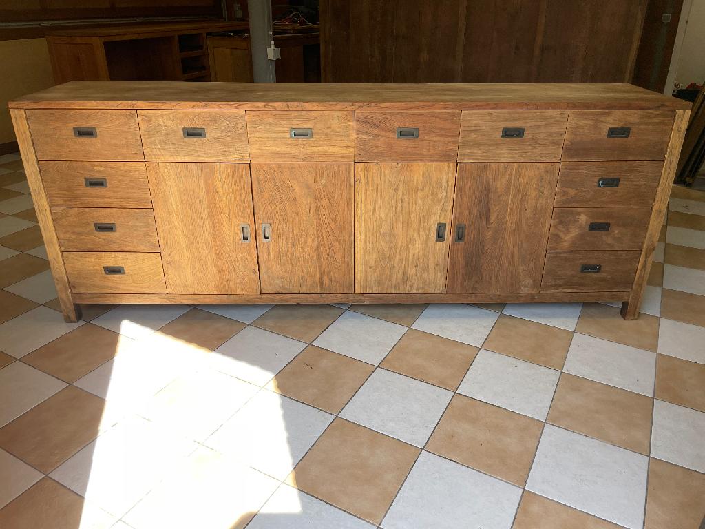 Old teak dressoir, Ophalen, Zo goed als nieuw, Teakhout