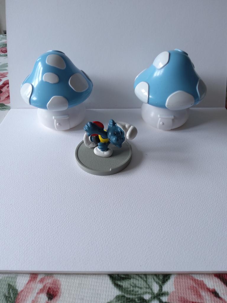 Super Schtroumpf lanceur de disque, Enlèvement ou Envoi, Utilisé, Poupée, Figurine ou Peluche