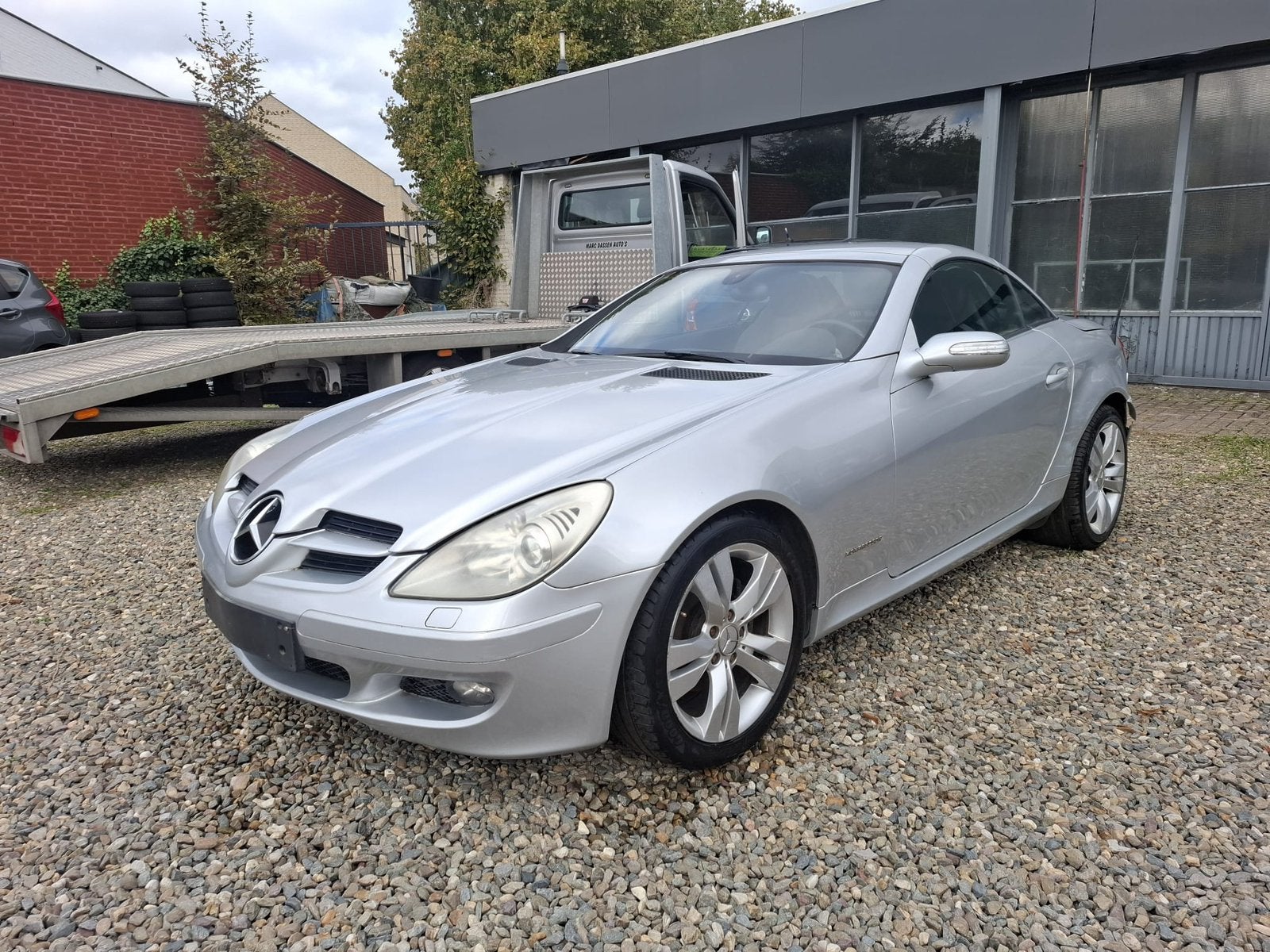 Mercedes Benz SLK 200 compressor bj 2004, Cabriolet, Mercedes-Benz, Zilver of Grijs, Benzine