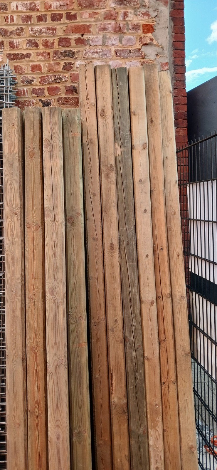 nieuwe houten palen vierkant, Tuin en Terras, Minder dan 3 meter, Nieuw, Ophalen of Verzenden, 2 meter of meer