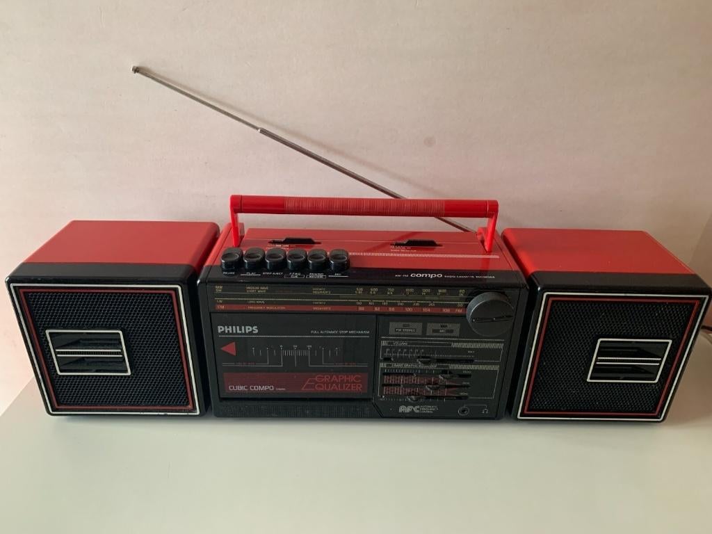 Vintage PHILIPS CUBIC COMPO D8264 , Ophalen of Verzenden, Gebruikt, Philips