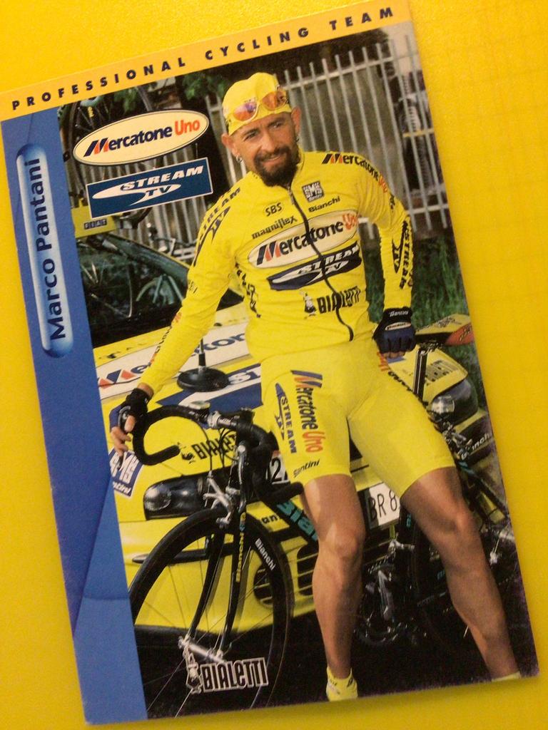 wielerkaart 2001 team mercatone uno marco pantani, Verzenden, Zo goed als nieuw
