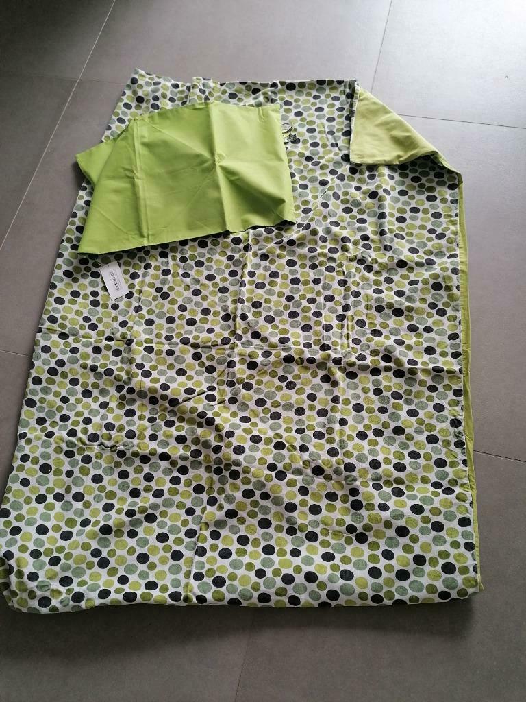 Donsdekenovertrek babybed, Kinderen en Baby's, Ophalen of Verzenden, Gebruikt, 100 cm of meer, Deken