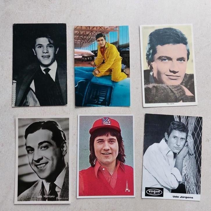 6 fotokaarten bekende zangers, Collections, Enlèvement ou Envoi