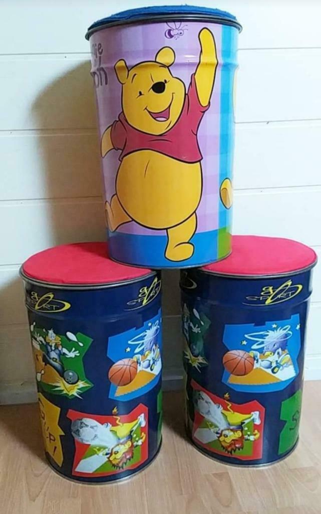 Speelgoed opbergers / dozen / tonnen Winnie the pooh Disney, Kinderen en Baby's, Ophalen, Zo goed als nieuw