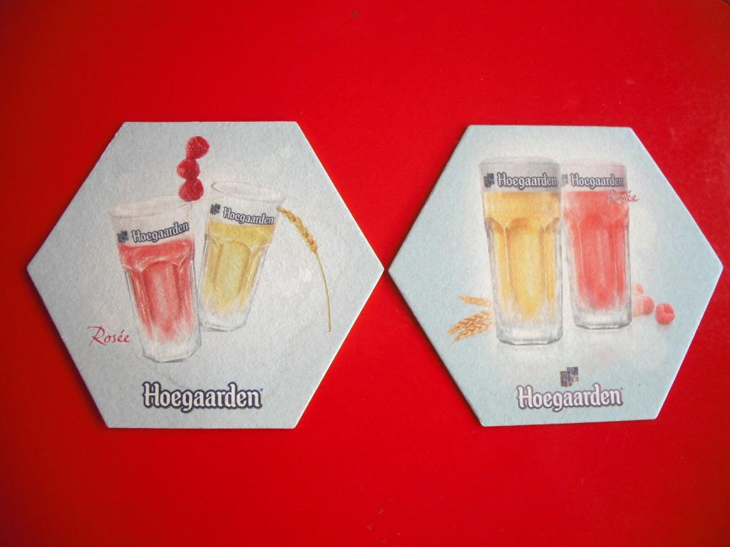 2 SOUS - BOCKS ** HOEGAARDEN Rosé **, Enlèvement ou Envoi, Utilisé, Sous-bock, Autres marques
