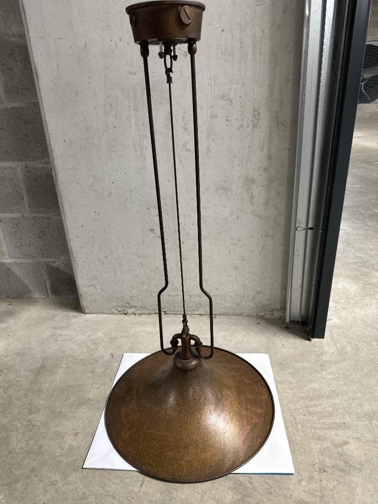 Prachtige hanglamp in koper van Aldo Bernardi, Ophalen, Zo goed als nieuw, Retro, Metaal