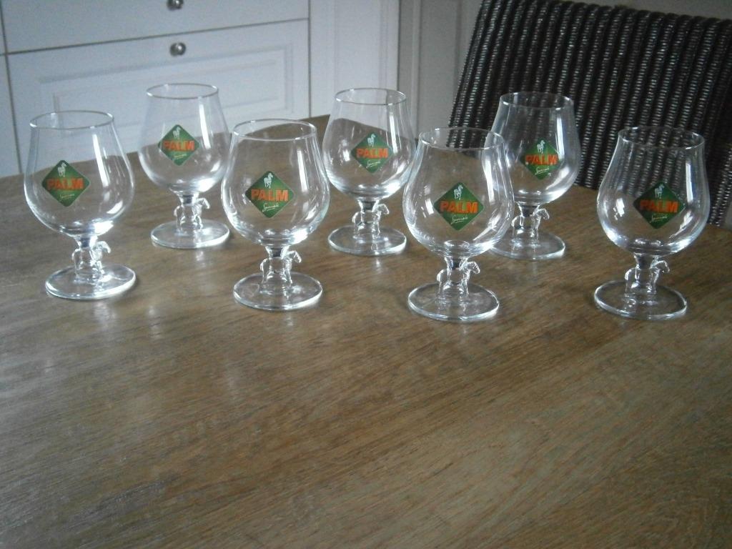 7 Palm glazen met paard in voet, Enlèvement ou Envoi, Neuf, Verre ou Verres, Palm
