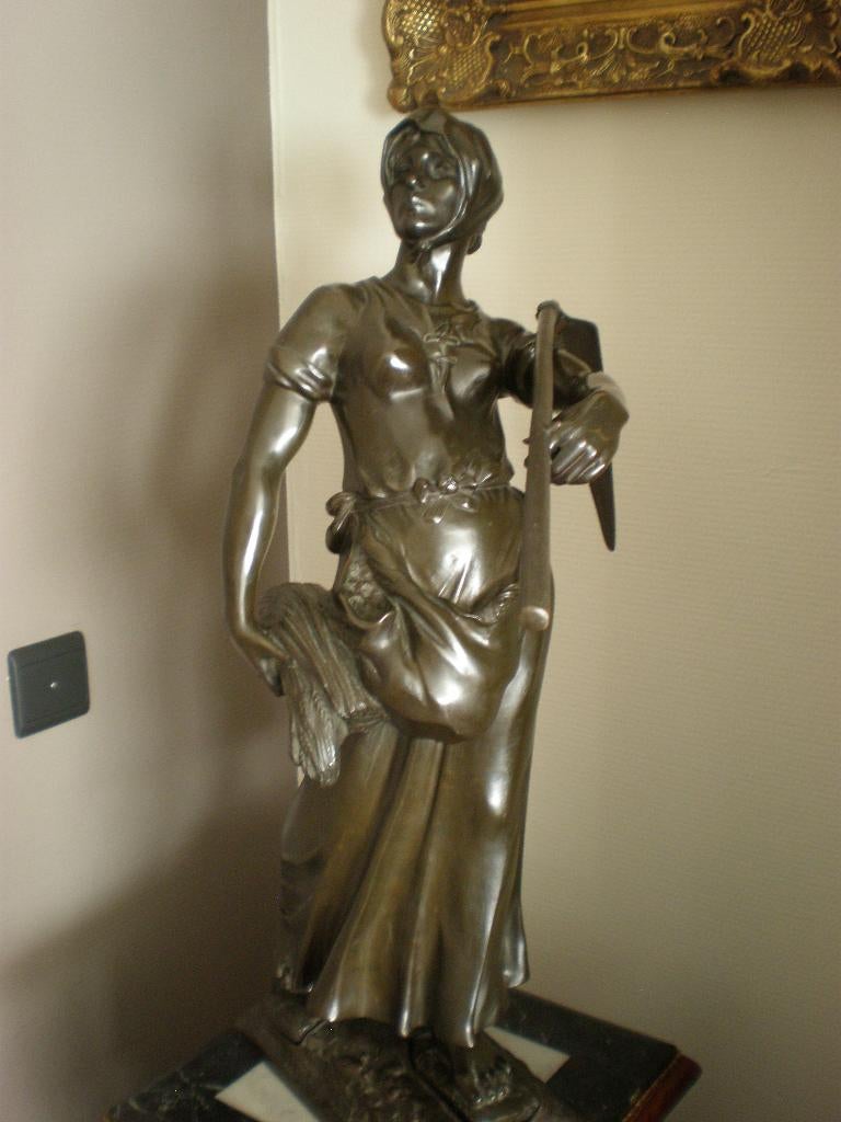 Jacques Marin bronzen beeld, Antiek en Kunst, Ophalen, Brons