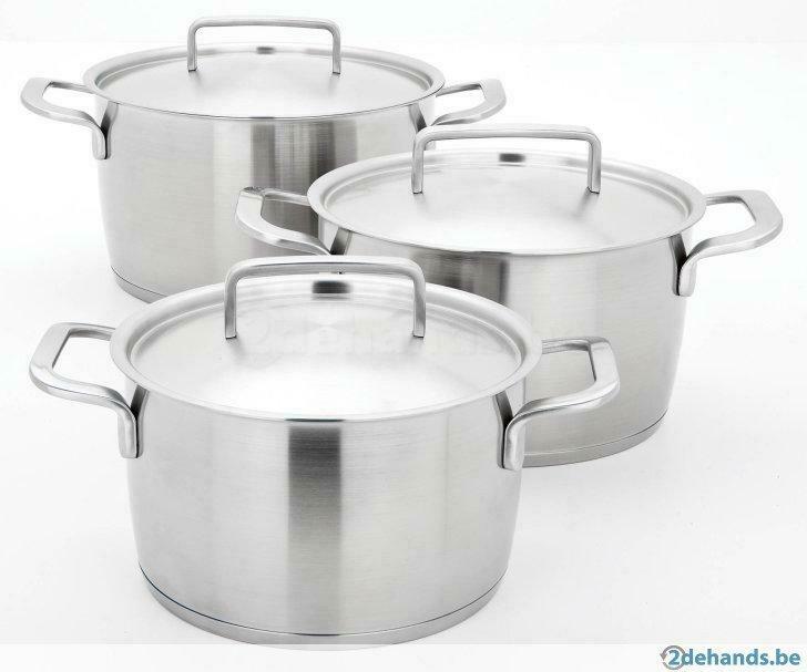 Prachtige Demeyere 3-delige kookpottenset. Splinternieuw!!, Maison & Meubles, Cuisine | Casseroles & Poêles, Neuf