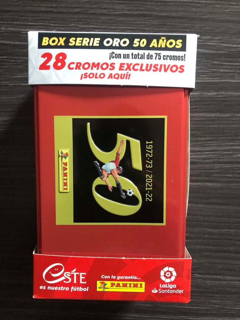 BOX SERIE ORO 50 JAAR LIGA ESTE 2021/22 PANINI, Verzenden