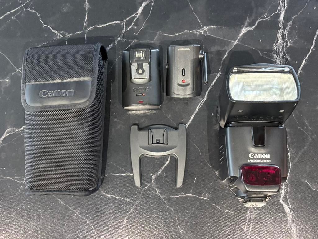 Canon speedlite 430EX II + cactus V4 trigger, Enlèvement, Comme neuf, Canon