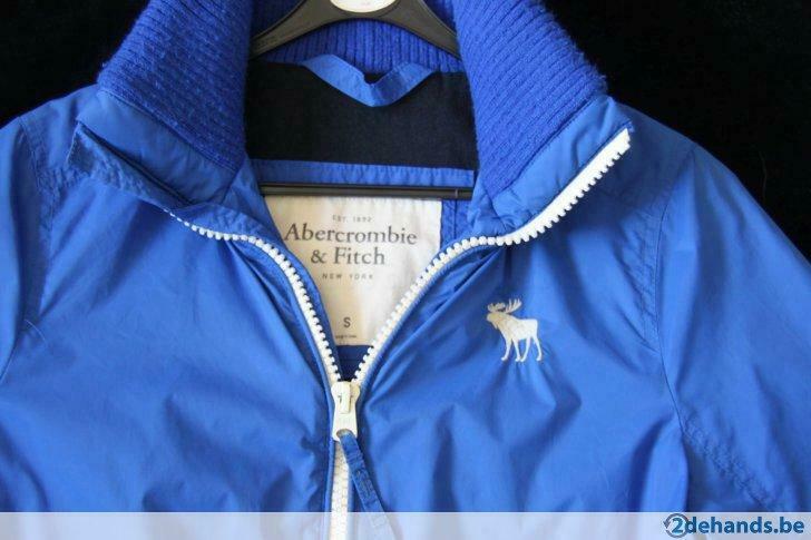 Imperméable bleu garçon - homme "Abercrombie", taille: small, Enlèvement ou Envoi, Abercrombie & Fitch, Porté, Bleu