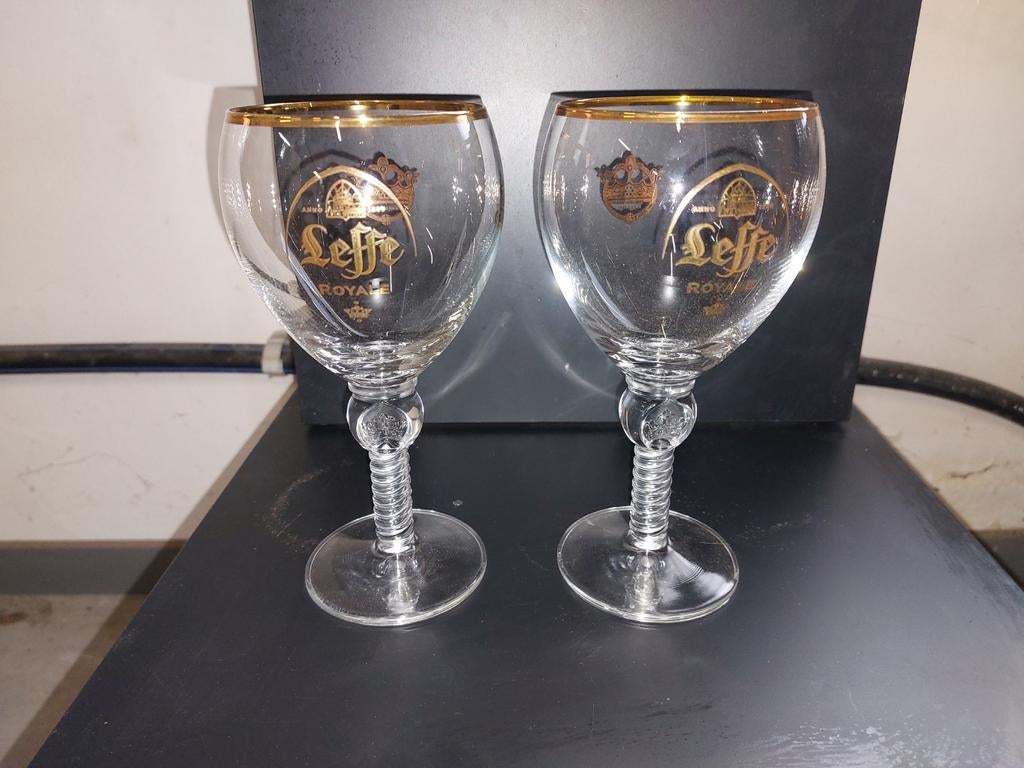 Leffe Royale bier glazen, Verzamelen, Glas en Drinkglazen, Ophalen of Verzenden, Zo goed als nieuw, Bierglas