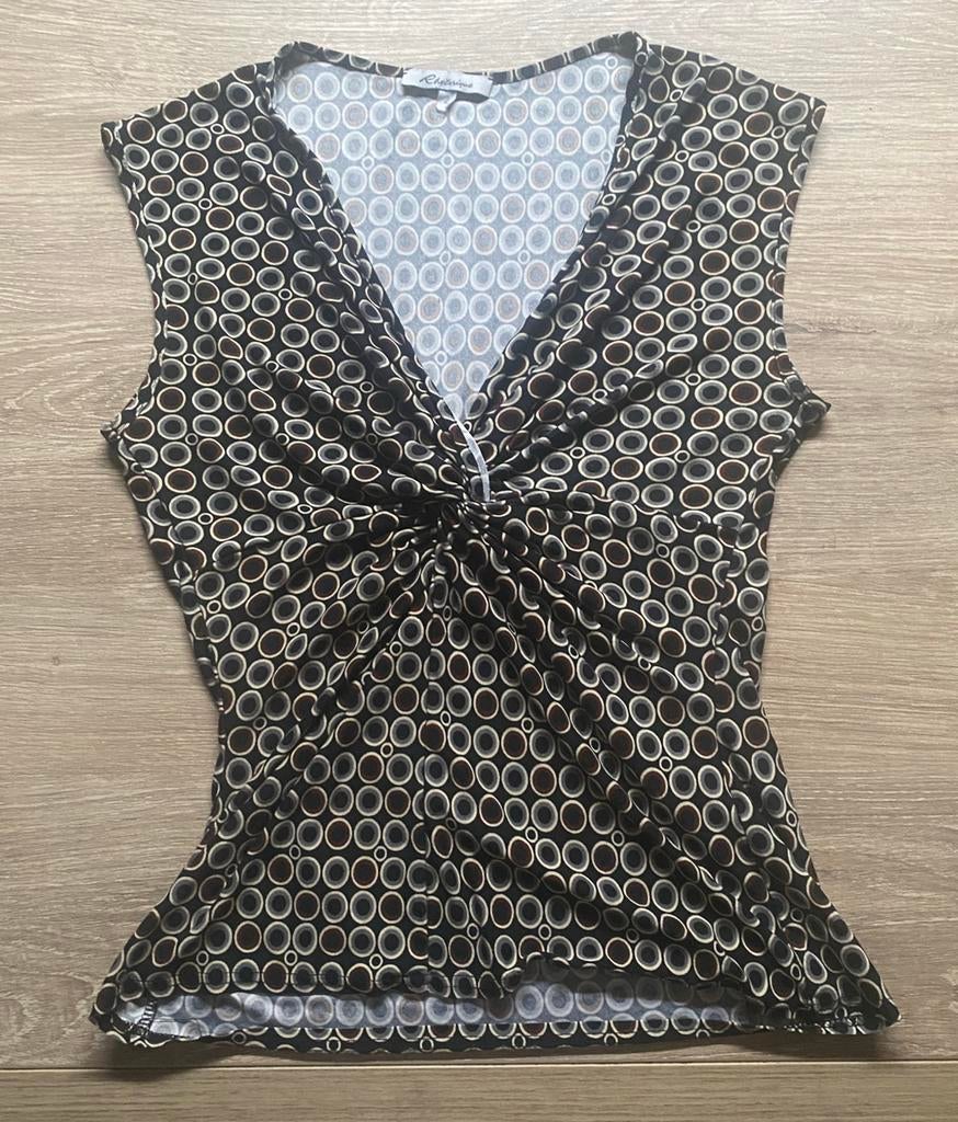 🔥 Rhétorique - topje met print - maat 2 (S), Kleding | Dames, Topjes, Zo goed als nieuw, Ophalen of Verzenden