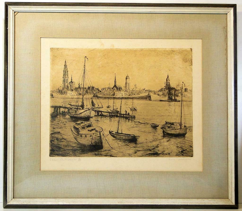 lithographie -- Malfliet Romain - Anvers, Enlèvement ou Envoi