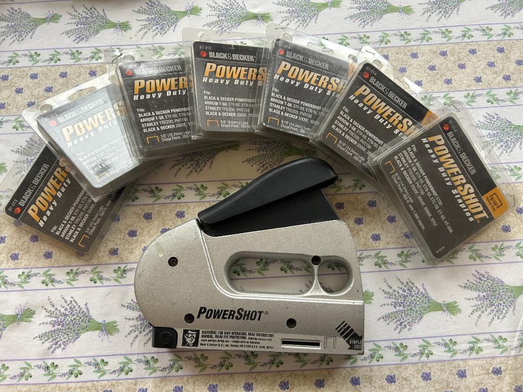 Nietjespistool Black&Decker Powershot + 6000 tal nietjes, Doe-het-zelf en Bouw, Ophalen, Zo goed als nieuw