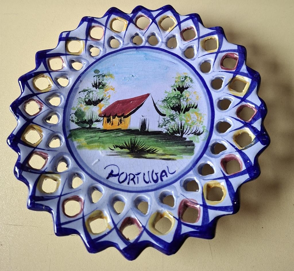 Assiette décorative portugaise en céramique, Enlèvement ou Envoi