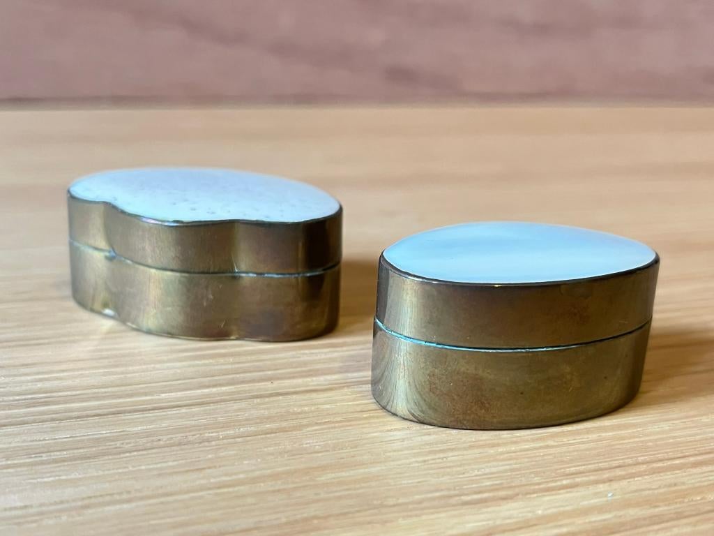 2 pillen- of sieradendoosjes, Verzamelen, Ophalen of Verzenden, Gebruikt