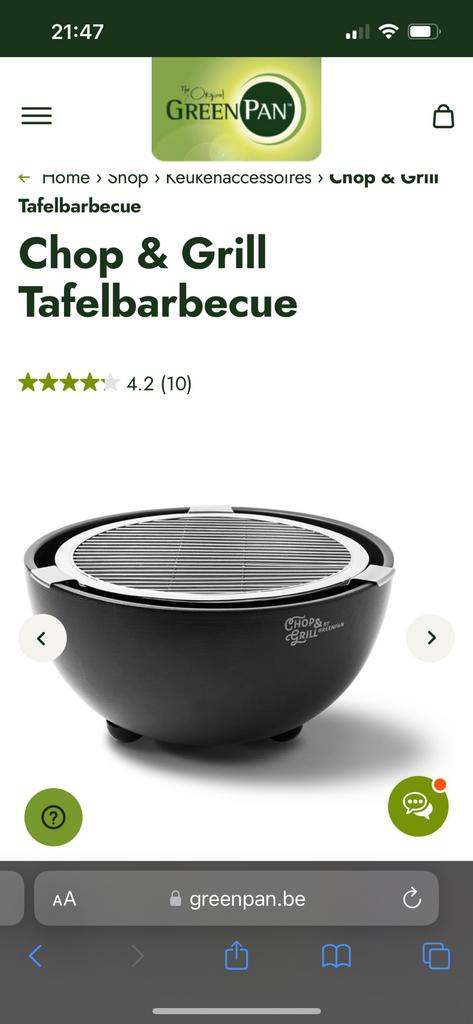 Tafelbarbecue  joya (NIEUW in verpakking) greenpan, Enlèvement, Neuf