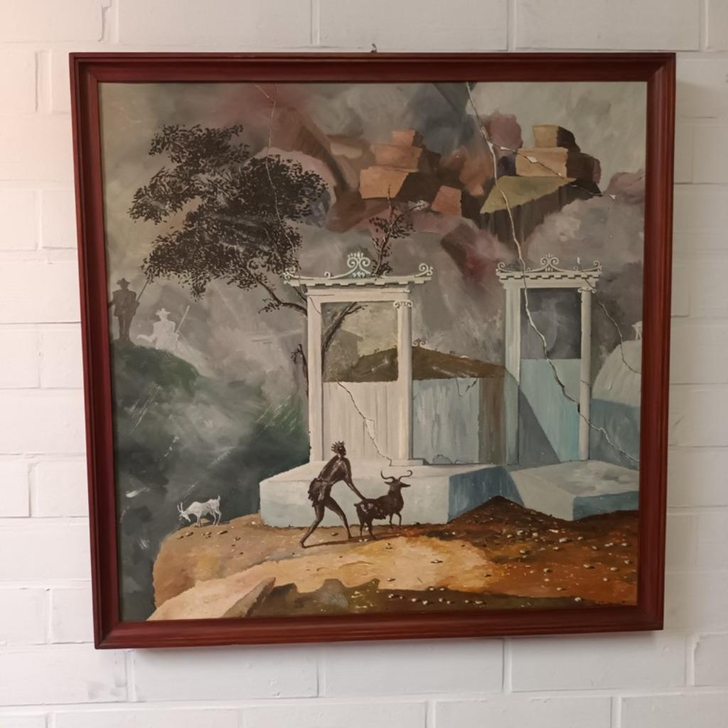 Dries van den Broeck (1923-1995) - olieverf opo doek - Rotsl, Enlèvement
