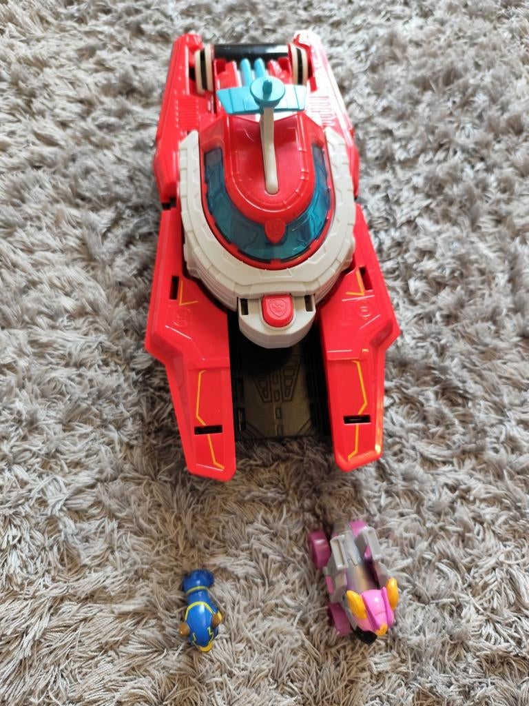 Paw Patrol vliegdekschip met Sky en Chase pup squad, Kinderen en Baby's, Ophalen of Verzenden, Zo goed als nieuw