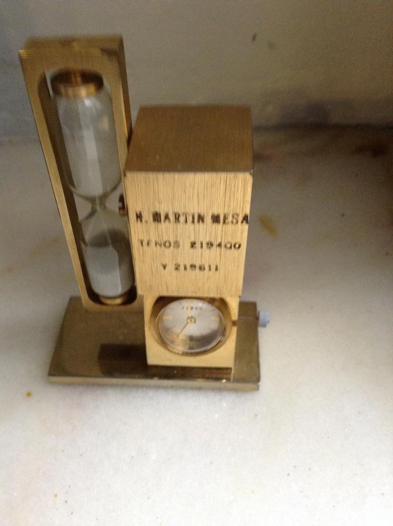 Vintage zandloper MET JSBN klokje Swiss made - jaren '70, Ophalen of Verzenden