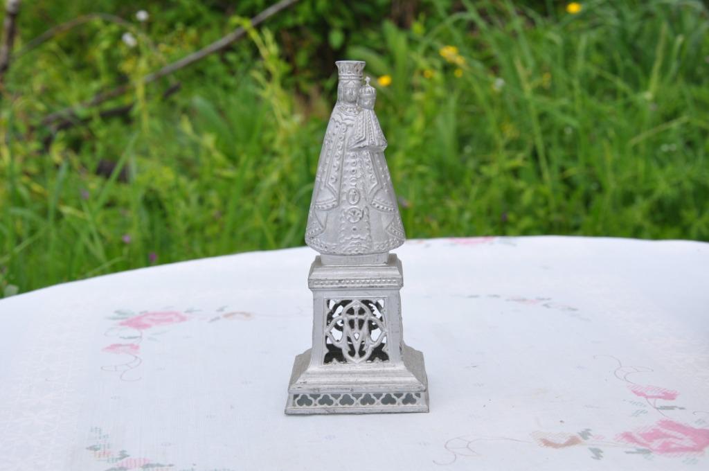 vierge de bonsecours sur socle en regule argenté, Antiquités & Art, Enlèvement ou Envoi