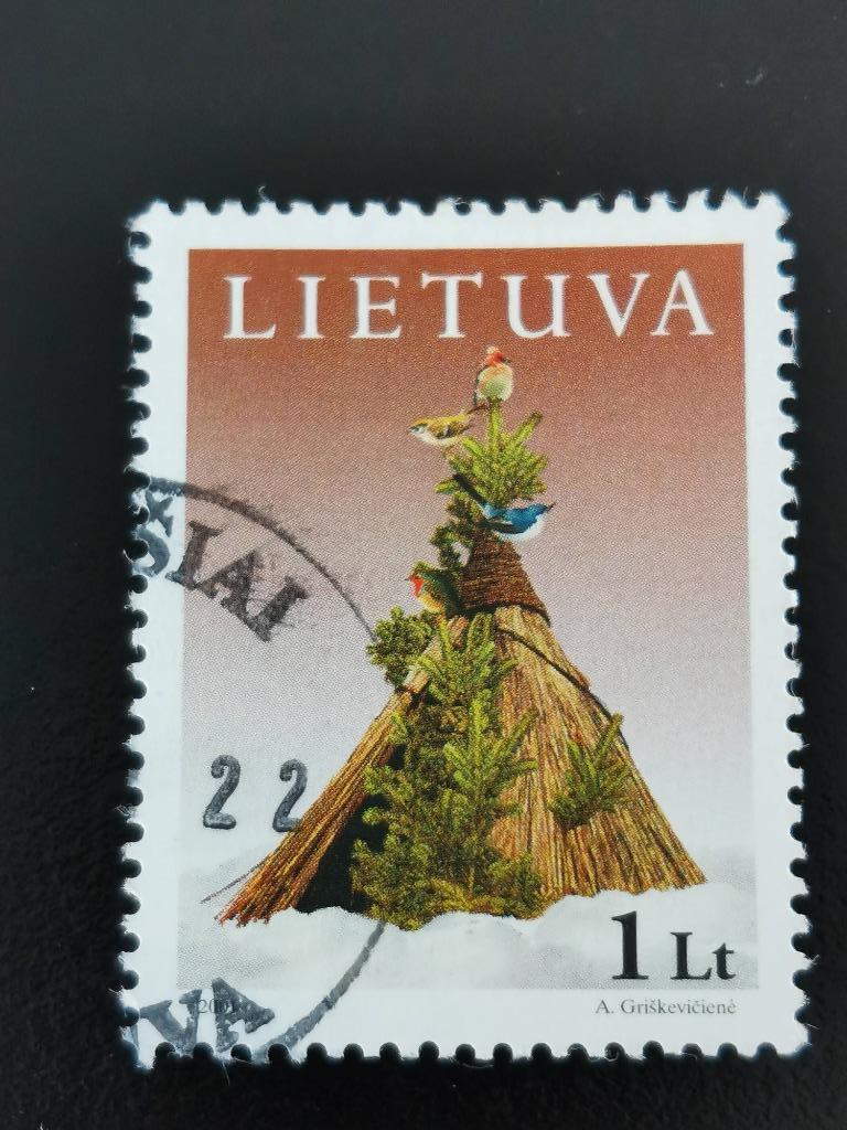 Lituanie 2001 - Noël - oiseaux, Enlèvement ou Envoi, Autres pays, Affranchi