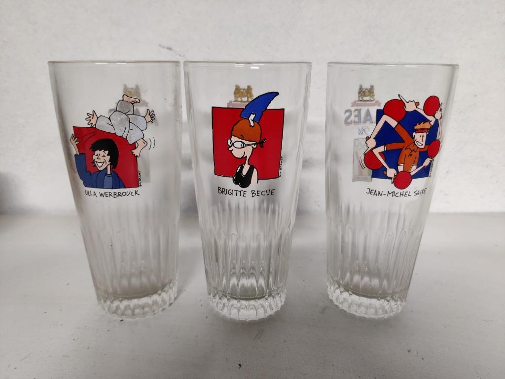 Speciale editie Maes Pils bierglazen - Olympische spelen, Verzamelen, Ophalen of Verzenden, Zo goed als nieuw