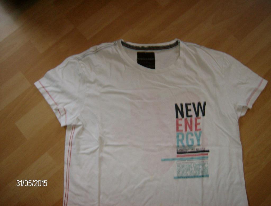 T-shirt wit merk angelo litricio (new ene rgy) - maat l, Kleding | Heren, T-shirts, Maat 52/54 (L), Angelo Litrico, Wit, Ophalen of Verzenden