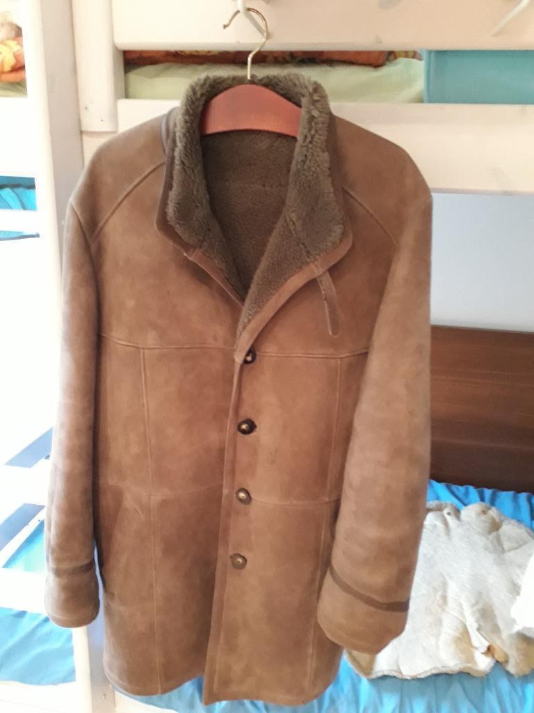 Manteau homme imitation mouton retourné – Taille 50-52, Enlèvement ou Envoi, Porté, Beige