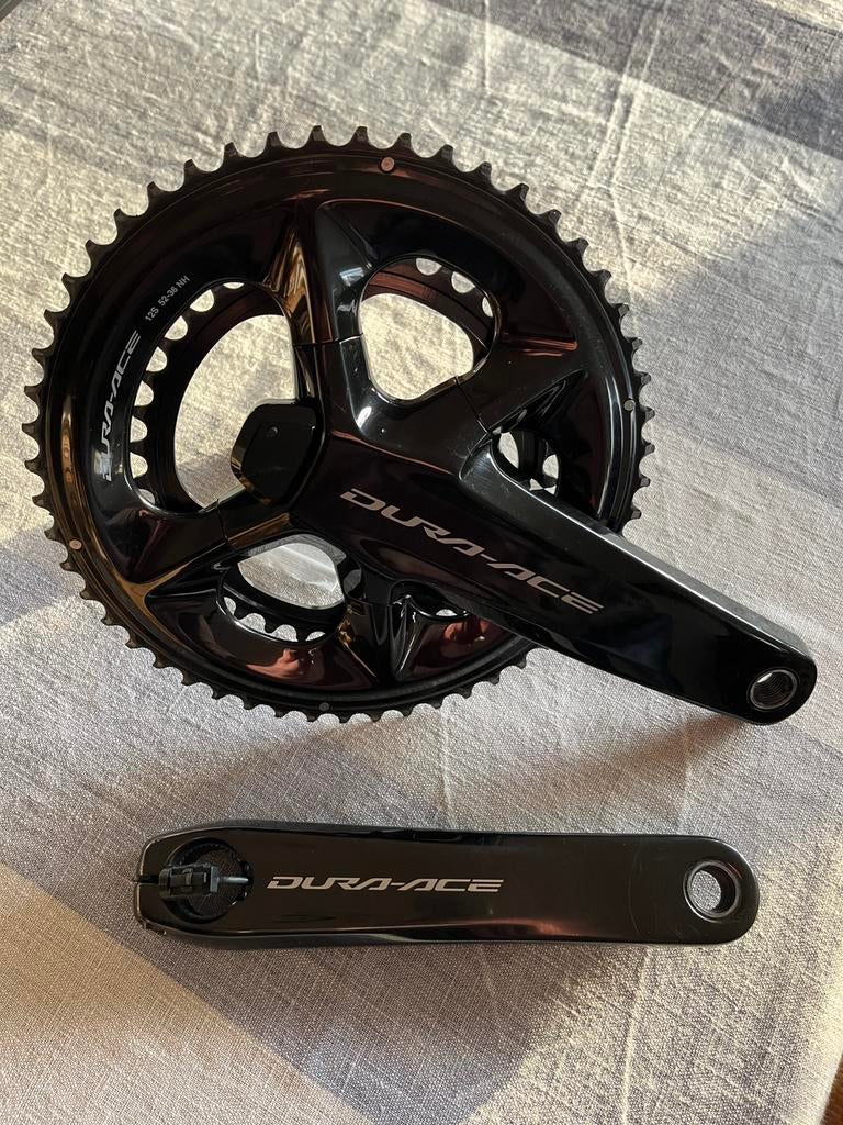 Dura Ace 12S crankstel 175mm dubbele powermeter, Fietsen en Brommers, Fietsonderdelen, Ophalen, Zo goed als nieuw
