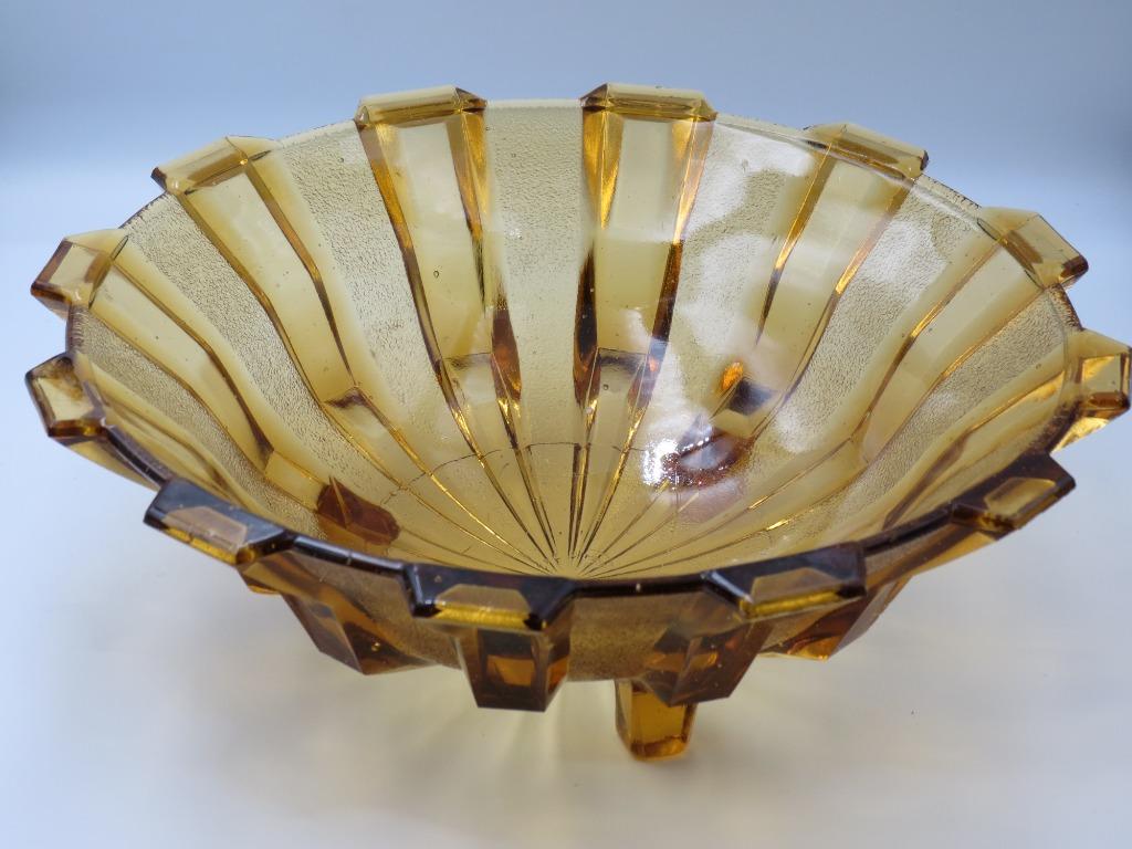 Scailmont Henri Heemskerk art deco schaal model cubiste, Antiek en Kunst, Antiek | Glaswerk en Kristal, Ophalen of Verzenden