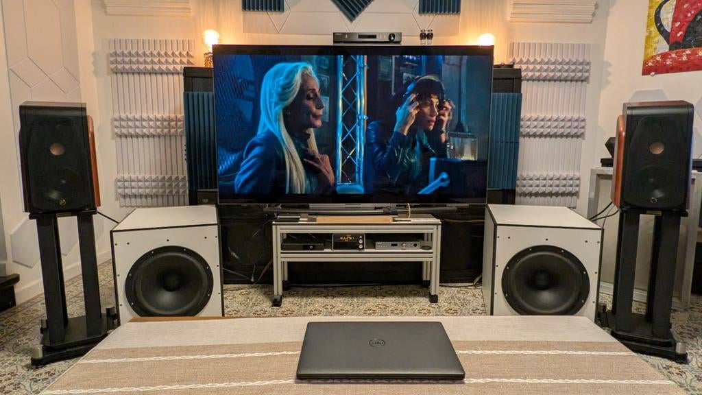 Passive Subwoofers SB Acoustics SB34NRX75-6 Isobaric (2x), Enlèvement, Comme neuf, 120 watts ou plus, Subwoofer