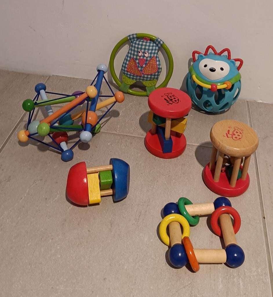 Houten speelgoed rammelaars  baby  janbibejan  Montessori, Ophalen