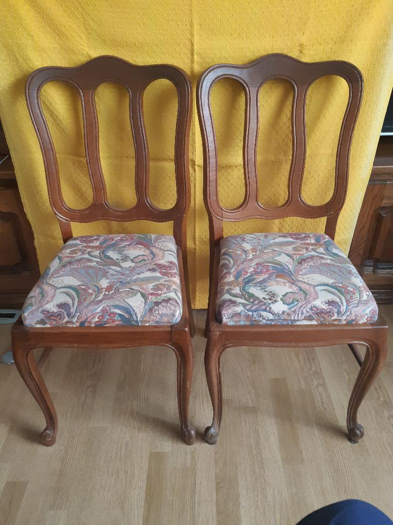 2 CHAISES EN BOIS de CHÊNE massif et rustique, confortable, Maison & Meubles, Chaises, Comme neuf, Deux, Bois, Brun, Enlèvement
