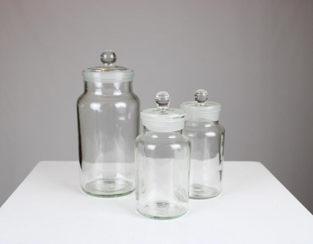 3 bouteilles / flacons de pharmacie en verre, Enlèvement ou Envoi