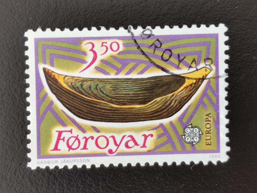 Îles Féroé/Foroyar 1989 - jouet en bois - bateau, Timbres & Monnaies, Timbres | Europe | Scandinavie, Enlèvement ou Envoi, Danemark