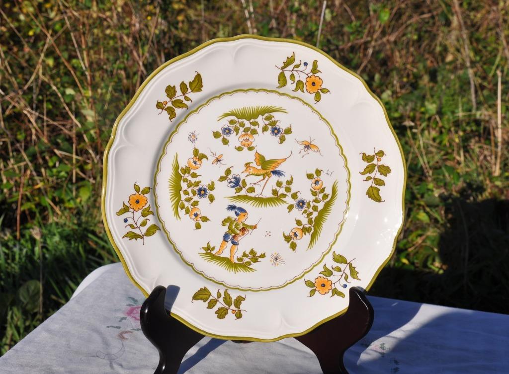 assiette decorative orchies  personnages et oiseau  (4), Enlèvement ou Envoi