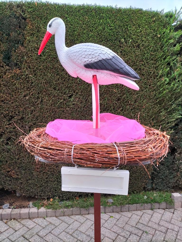 Geboorteborden / ooievaars + nest naar keuze de goedkoopste., Ophalen, Nieuw, Geboortebord