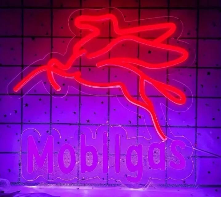 Mobilgas led reclame verlichting en veel andere decoraties, Enlèvement ou Envoi, Neuf, Table lumineuse ou lampe (néon)