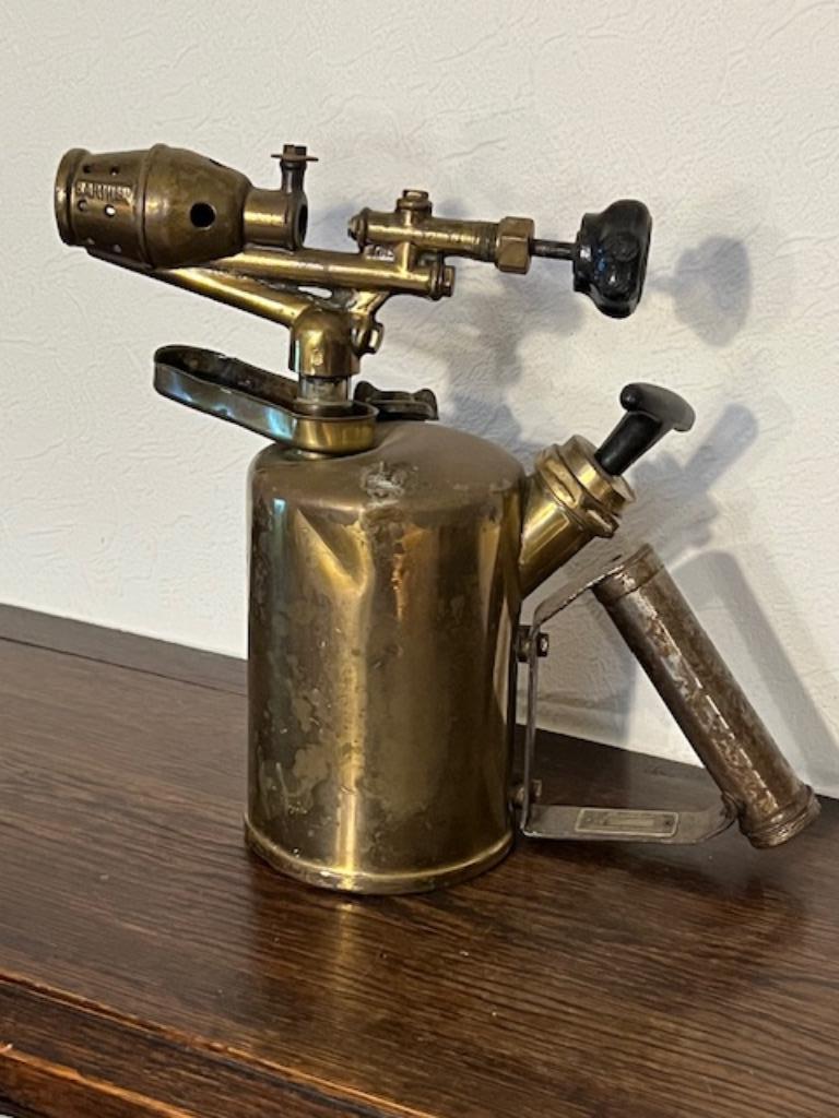Antieke messing soldeerlamp, Barthel, Ophalen