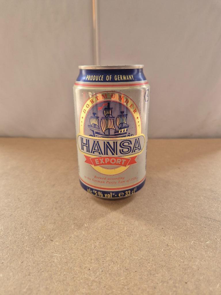 Canette de bière Hansa export, Collections, Marques de bière, Enlèvement ou Envoi, Utilisé, Bouteille(s), Autres marques