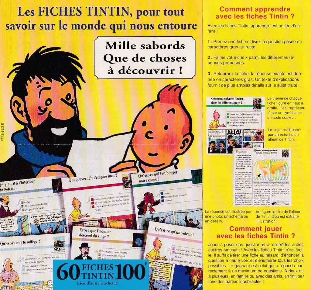 FichesTINTIN 3 Kits complets Horaire SABENA 1997 offert 150€, Livres, Livres pour enfants | Jeunesse | 13 ans et plus, Utilisé